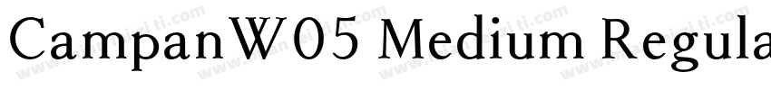 CampanW05 Medium Regular字体转换